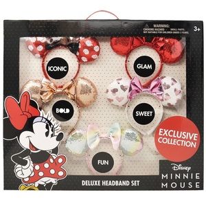 Disney Exclusive Collection Minnie Mouse Ears Deluxe  Accessory Headband Set